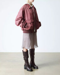 Kasey Kinsley Leather Knee High Heeled Boots