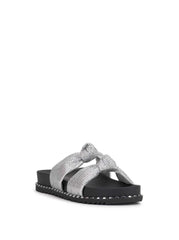 Caralyna Flat Sandal in Silver