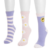 Women's 3 Pack Cozy Compression Crew Socks