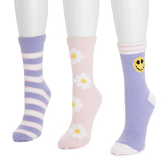 Women's 3 Pack Cozy Compression Crew Socks