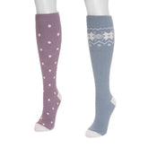Women's 2 Pack Knee-High Compression Cozy Sock