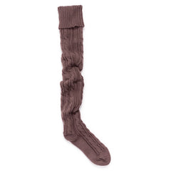 Women's Chunky Cable Knit Over the Knee Socks