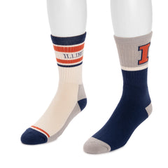 Illinois Fighting Illini GameDay Unisex Crew Socks 2 Pack