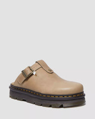 Zebzag Leather Slingback Platform Mules