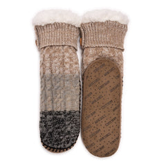 Women's Short Cable Slipper Sock