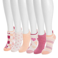 Women's 6 Pack 3D Tab Low-Cut Ankle Socks