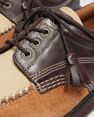 Lowell mixed material moc toe shoes