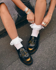 Adrian Arcadia Rub Off Leather Tassel Loafers