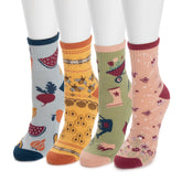 Women's 4 Pack Quarter Crew Novelty