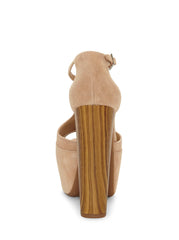 Dany T-Strap Platform Sandal in Sand