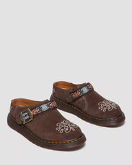 Isham Suede and Jacquard Mules