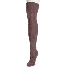 Women's Chunky Cable Knit Over the Knee Socks