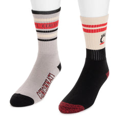 Cincinnati Bearcats GameDay Unisex Crew Socks 2 Pack