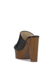 Shelbie Platform Slide in Black