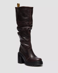 Kasey Kinsley Leather Knee High Heeled Boots