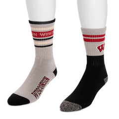 Wisconsin Badgers GameDay Unisex Crew Socks 2 Pack