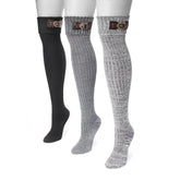Women's 3 Pair Buckle Cuff Over the Knee Socks