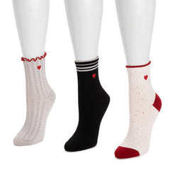 Women's Textured Embroidery Crew Sock