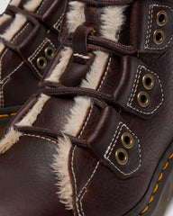 1460 Faux Fur Lined Lace-to-toe Leather Boots