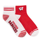 Wisconsin Badgers GameDay Unisex Mini Crew Socks 2 Pack