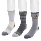 Men's 3 Pair Pack Crew Heat Retainer Hiking Socks