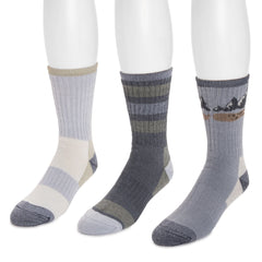 Men's 3 Pair Pack Crew Heat Retainer Hiking Socks