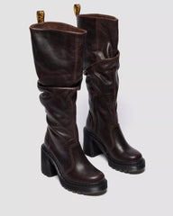 Kasey Kinsley Leather Knee High Heeled Boots