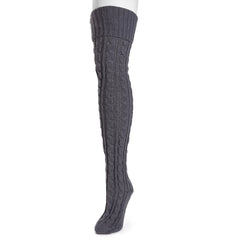 Women's Chunky Cable Knit Over the Knee Socks