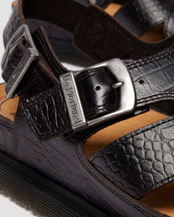 Archive Fisherman Crocodile Analine Leather Sandals