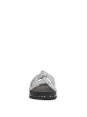 Caralyna Flat Sandal in Silver