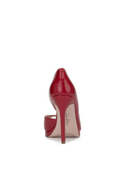 Kimli Peep Toe Pump in Red Muse
