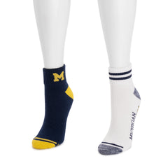 Michigan Wolverines GameDay Unisex Mini Crew Socks 2 Pack