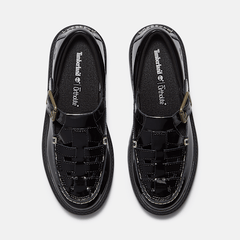 Women's Patent Leather Stone Street Platform Buckle Shoe