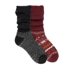 Women's 2 Pair Pack Slouch Heat Retainer Socks