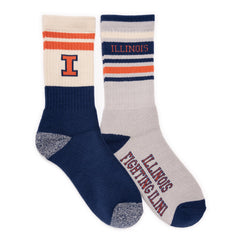Illinois Fighting Illini GameDay Unisex Crew Socks 2 Pack