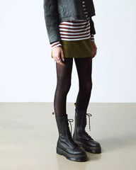 1B99 Pisa Leather Mid Calf Lace Up Boots