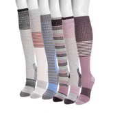 Women's 6 Pack Cotton Compression Socks