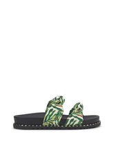 Caralyna Flat Sandal in Green Multi