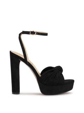 Immie Platform Sandal in Silver Snake