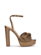 Immie Platform Sandal in Bronze Snake