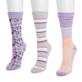 Women's 3 Pack Cotton Compression Crew Socks
