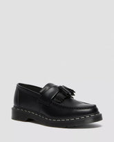 Adrian White Stitch Smooth Leather Loafers