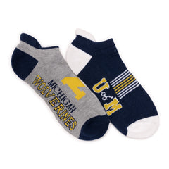 Michigan Wolverines GameDay Unisex Lowcut Socks 2 Pair Pack