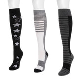 Women's 3 Pack Cotton Compression Knee-High Socks