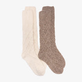 Women's Luxe Tall Cabled Sweater Sock 2 Pack