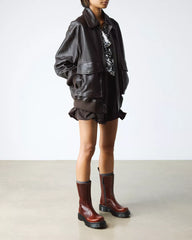 REJENA Croc Emboss Leather Boots