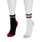 Women's Studio Socks - Quarter Crew Cotton Compression 2 Pack