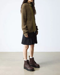 ZEBZAG LACELESS Slip On Leather Boots