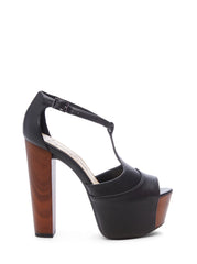 Dany T-Strap Platform Sandal in Black