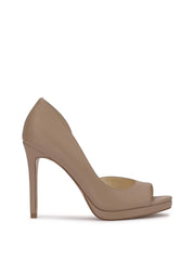 Kimli Peep Toe Pump in Chai Latte